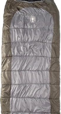 Coleman Big Basin 15°F Big & Tall Sleeping Bag, Cold Weather Sleeping Bag with Snag-Free Zipper & Better Heat Retention, Machine Washable